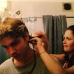 Robin Tunney Instagram - This is me pretending that I knew how to give really good haircuts in my bathroom in nyc in the 90’s.