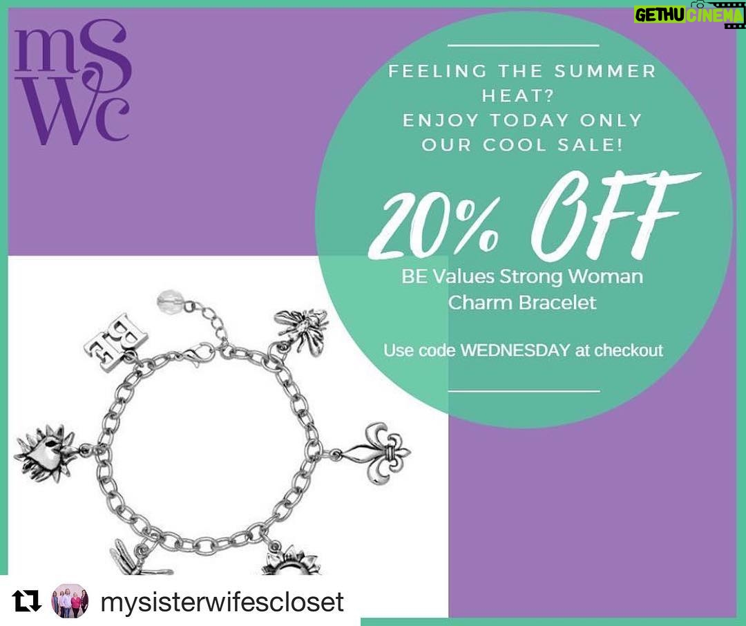 Robyn Brown Instagram - #Repost @mysisterwifescloset with @get_repost ・・・ Wednesday, 7/11 Only! Save 20% on the MSWC BE Values Strong Woman Charm Bracelet! Use code WEDNESDAY at checkout. Shop: mysisterwifescloset.com #beautiful bracelet #sale #jewelry #mysisterwifescloset