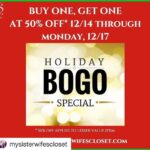 Robyn Brown Instagram - #Repost @mysisterwifescloset with @get_repost ・・・ Don't miss out on our BOGO SALE! BUY ONE MSWC ITEM, AND GET ANOTHER AT 50% OFF lasting through to Monday, 12/17! Use code: BOGO at the checkout. Shop: mysisterwifescloset.com It is the last day!