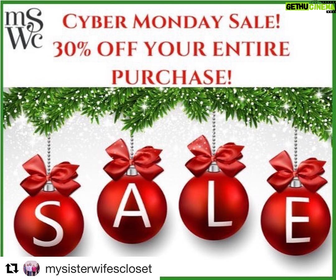 Robyn Brown Instagram - #Repost @mysisterwifescloset with @get_repost ・・・ Cyber Monday SALE! 30% OFF your entire purchase! Use code CYBER30 at the checkout. Shop: mysisterwifescloset.com