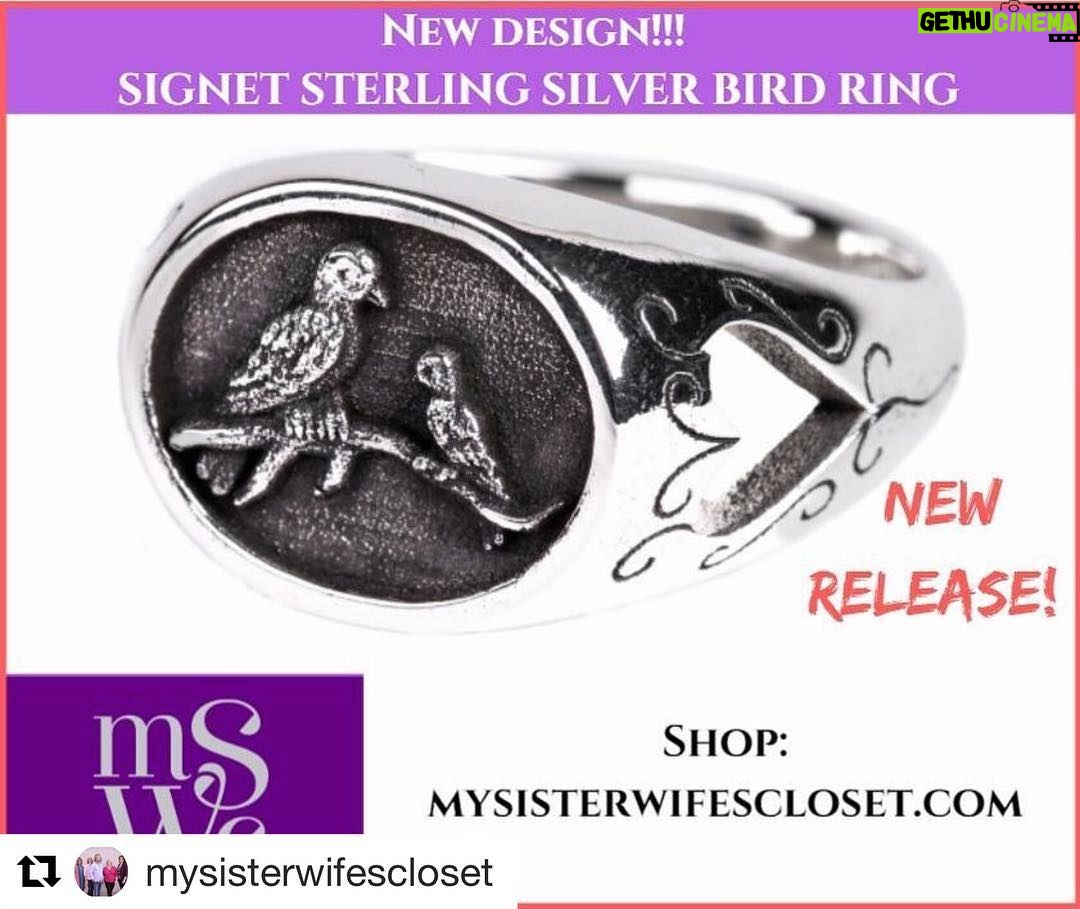 Robyn Brown Instagram - #Repost @mysisterwifescloset with @get_repost ・・・ NEW RELEASE! Our newest design, the Signet Sterling Silver Bird Ring, a message of love, gratitude, and care is now available! Shop: https://mysisterwifescloset.com/products/signet-sterling-silver-bird-ring