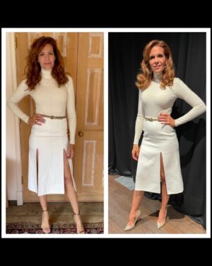 Robyn Lively Instagram - SWIPE to see my transformation from last years @michaelkors show! Pre argentumpopularumsensarum glow up! Before hair(Keepin my red @josephmhair) and make up (by the sublime @kristoferbuckle) And you know I always say, good l💡ghting is everything! Stunning jewelry by @lorraineschwartz never hurt nobody either ;) U want some of my best kept secrets?? @jergensus instant sun tanning mousse, @sally_hansen airbrush legs and @grandecosmetics eyelash serum! Game changerrrrs!  Ya WELCOME! 😘🔮