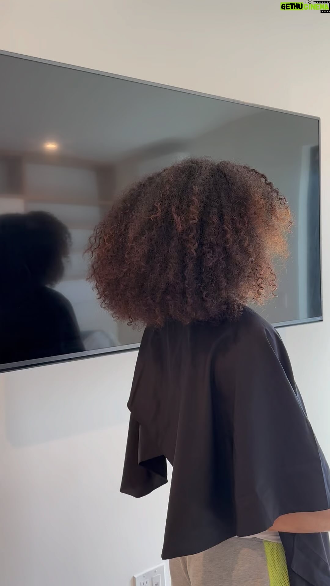 Rochelle Aytes - 3.3K Likes - Curly hair trim time! Thank you @beautyxsophierose for keeping my hair looking healthy! :)