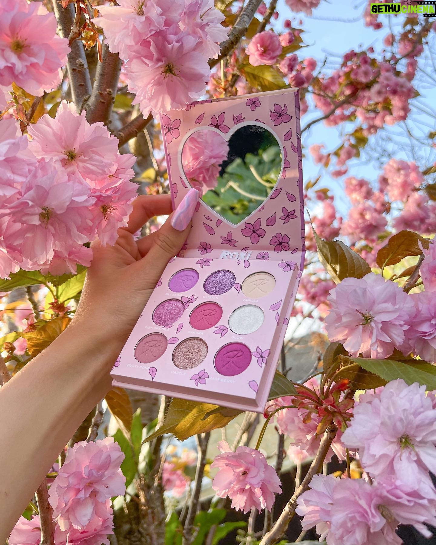 Roksana Janiszewska Instagram - If you’re obsessed with pink you will love the Roxi x @makeuprevolution Cherry Blossom Collection 🌸 swipe across to see the swatches 😍 #makeup #makeuprevolution #revolutionxroxi