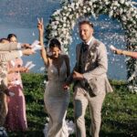 Roksana Janiszewska Instagram - THE WEDDING VIDEO IS LIVE ON YOUTUBE! This was truly the most magical moment of my life! Running down the Isle, married to my best friend and our family witnessing it 🥹 For the dried petal confetti 🌸 I harvested wild flowers from our land in the UK, which will now fade into the Swiss soil on the grounds we got married. As it withers away it’ll make it’s own mark, making it our special place that will now have a symbolic bond with us forever.