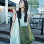 Ron Monroe Instagram - Green Day 夏！OOTD 👜 @vasic_japan 🩴 @alm._official @___angela.official___ 👗 odd maker