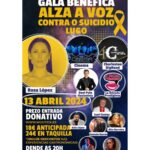 Rosa López Instagram - Gala “ALZA A VOZ CONTRA O SUICIDIO” 🗓️13 de Abril 2024 📍Pazo de Ferias y Congresos de Lugo Es muy importante estar, apoyar y ser servir de altavoz en la lucha contra el suicidio. @stopsuicidiogalicia Gracias por la labor de información y de ayuda que prestáis a todos los gallegos ❤️ @xuntagalicia #stopsuicidio #apoyo #lucha #galabenefica #concellolugo