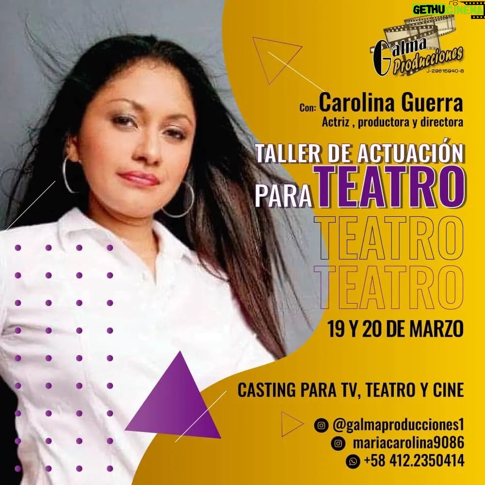 Rosario Prieto - 163 Likes - Taller de Actuación para Televisión y Teatro.
Con Rosario Prieto y Carolina Guerra
.
Contenido:
* Actuación para TV y Teatro
*Dominio de Cámaras
*Manejo de la voz y el cuerpo.
.
Información al 0412 2350414
@galmaproducciones1
* Oportunidades de Casting.