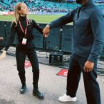 Rose Ayling-Ellis Instagram - Huge thanks to @ugomonye and @twickenhamstadium for arranging a fantastic day at twickenham for England v Japan with my brother. 🏉🏟