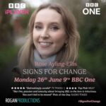 Rose Ayling-Ellis Instagram - Tonight on BBC One at 9pm ‘Signs For Change’ We have spent a year making this documentary and now it is out in the open for everyone to see. It is surely the most personal project I have worked on. I wanted to be open so it can hopefully change things for the better. Reassuring many families that they are not alone in this. Spreading awareness that is so long overdue, rather than repeating ourselves for many years to come. Biggest thanks to @roganproductionldn and @bbc for being just as passionate and standing by my side to get this visual to happen. I hope you all will be moved by this as much as I am passionate about it. ❤️ #SignsForChange