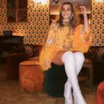 Rose Ayling-Ellis Instagram - I can’t get over @rickyandthe64 awesome work on my hair 💇‍♀️ I can’t get over how beautiful @tobileigh__ look for her birthday 🪩 I can’t get over how cool this venue is 🕺🏼💃🏼 I think I will never get bored of 70s fashion… But I don’t think I would be wearing pink velvet flare trousers anytime soon 😂 What fashion trends you followed that now make you cringe? Mine is blue mascara and straightener my side fringe into A4 sheet… 😳