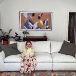 Rose McIver Instagram - Thank you @benchmademodern for helping us build the perfect sofa for our space. I worked directly with the team to design a custom “Like Butter” modular sofa so the pieces could be arranged and rearranged in different configurations. AND it was handcrafted in the USA and shipped to me within two weeks! 🛋️ 🤩