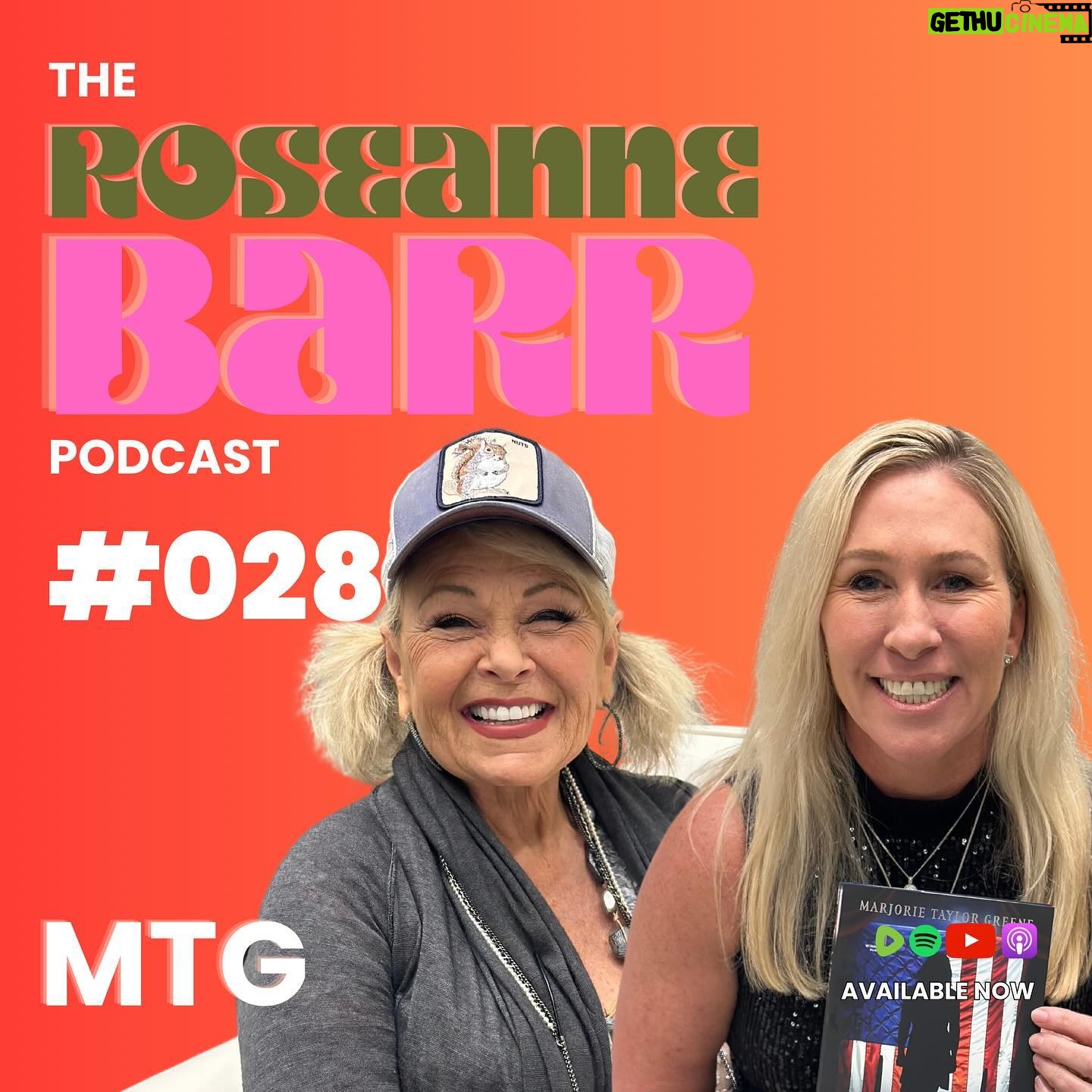 Roseanne Barr Instagram - @realmarjoriegreene joins us this week to talk about Hunter Biden's contempt of congress, Joe BIden's impeachment and how Mike Johnson isn't ready to be Speaker of the House. And of course, we can't NOT mention Jewish Space Lasers and Q!
