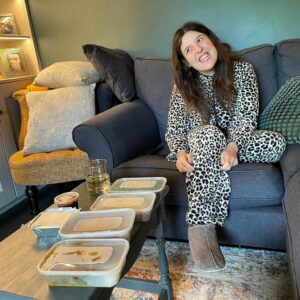 Rosie Jones Instagram - I’m only interested in the friendships where I can come round to your house, put my onesie on immediately and we’re sat down with a takeaway, watching telly by 6pm.