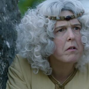 Rosie Jones Instagram - It’s the role I was born to play. Watch me yell down from a castle as King Harold’s mummy, Gytha, on tomorrow’s episode of Horrible Histories, 5.30pm on CBBC and the iPlayer. Also, who knew I would look so great with grey hair?!