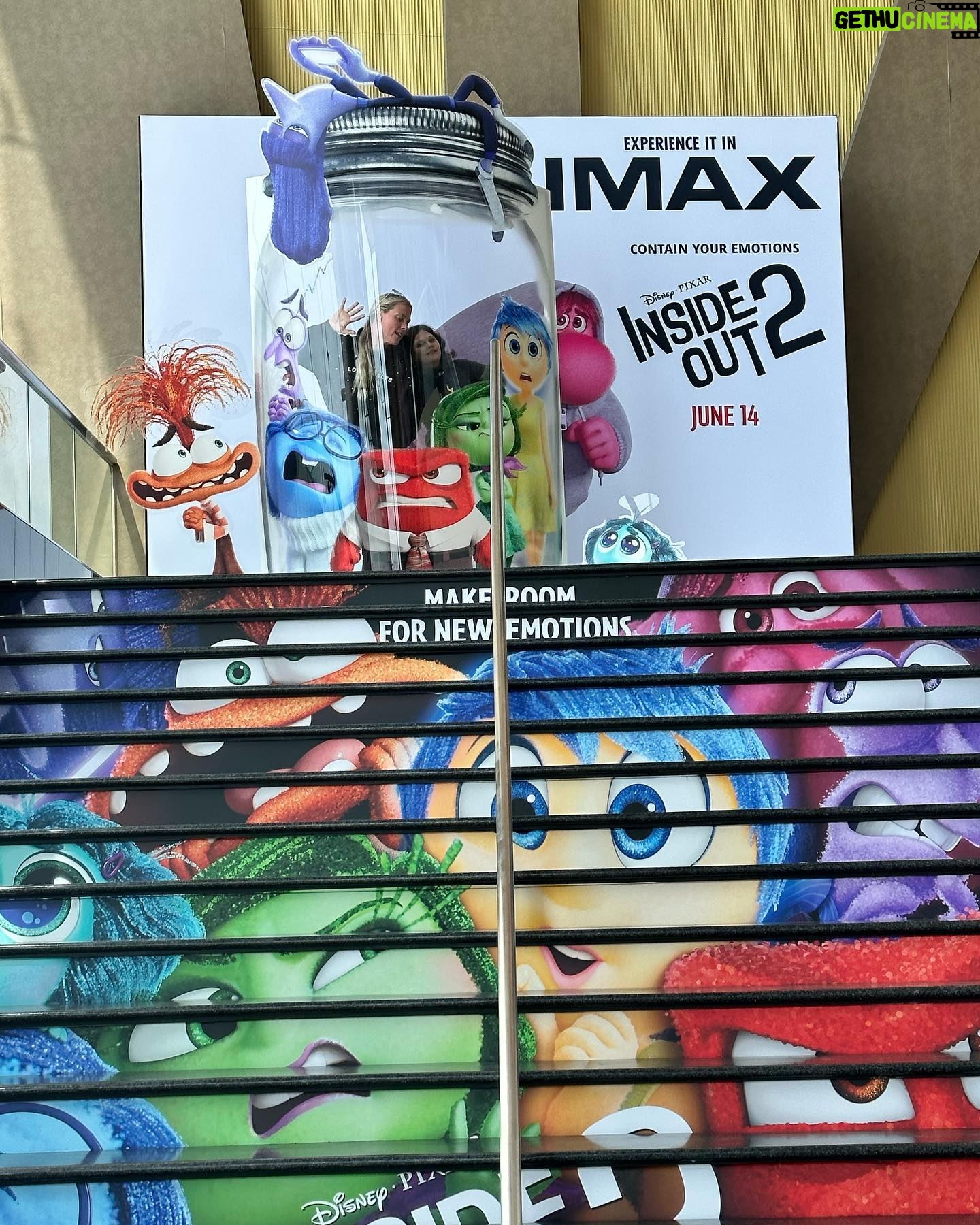 Rosie O'Donnell Instagram - saw and loved #IF today - climbed in the #INSIDEOUT2 display #movies #family