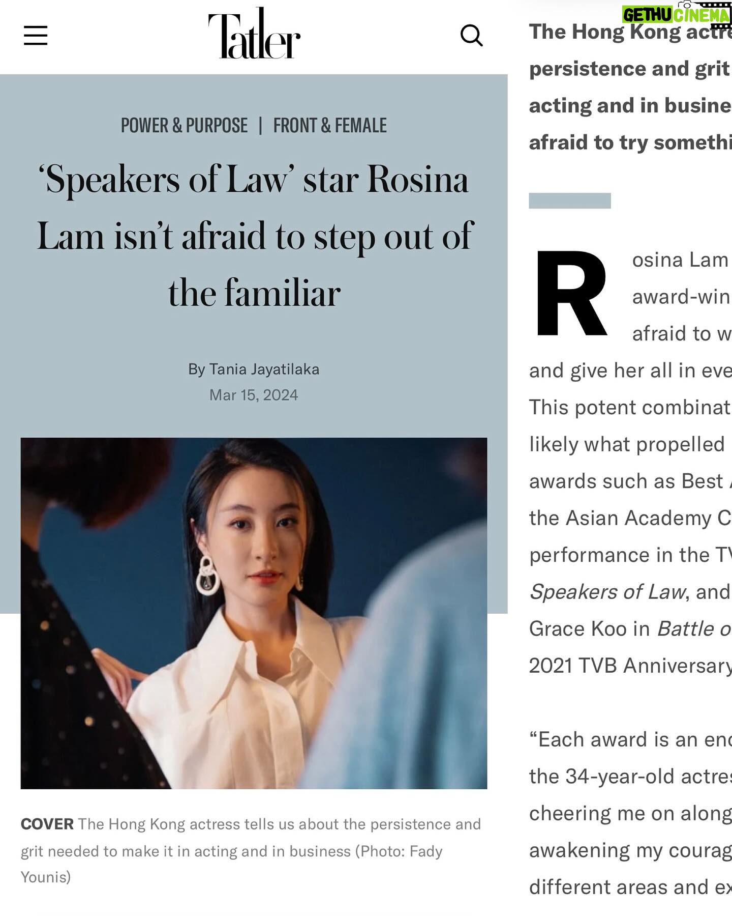 Rosina Lin Instagram - 感謝這次很有意義的專訪,感謝支持❤️Feeling incredibly blessed to have had the opportunity to share a piece of my world with you all in my recent interview. 🌸 Your support is the amazing. I hope my stories and journeys can resonate with everyone. ✨ Thank you @tatlermalaysia @tatlerasia https://www.tatlerasia.com/power-purpose/front-female/rosina-lam-speakers-of-law-tvb-actress-entrepreneurship-women
