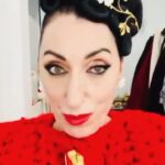 Rossy de Palma Instagram - Love @loewe RedCocoonCape by @jonathan.anderson & @andresgallardofficial CeramicFlowerJewelry together 🌹styled by @gabriella.norberg x @tarekmawad shooting for @hube.magazine by @ayafujitamakeup & @hikageyumiko thanks my Dears @safemgmt #rossydepalmapics