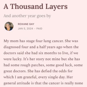 Roxane Gay Instagram - Today in my newsletter, I wrote about the year that was and everything that came with it. You can read it here or at the link in my stories: https://ow.ly/k4Jy50Qom7h