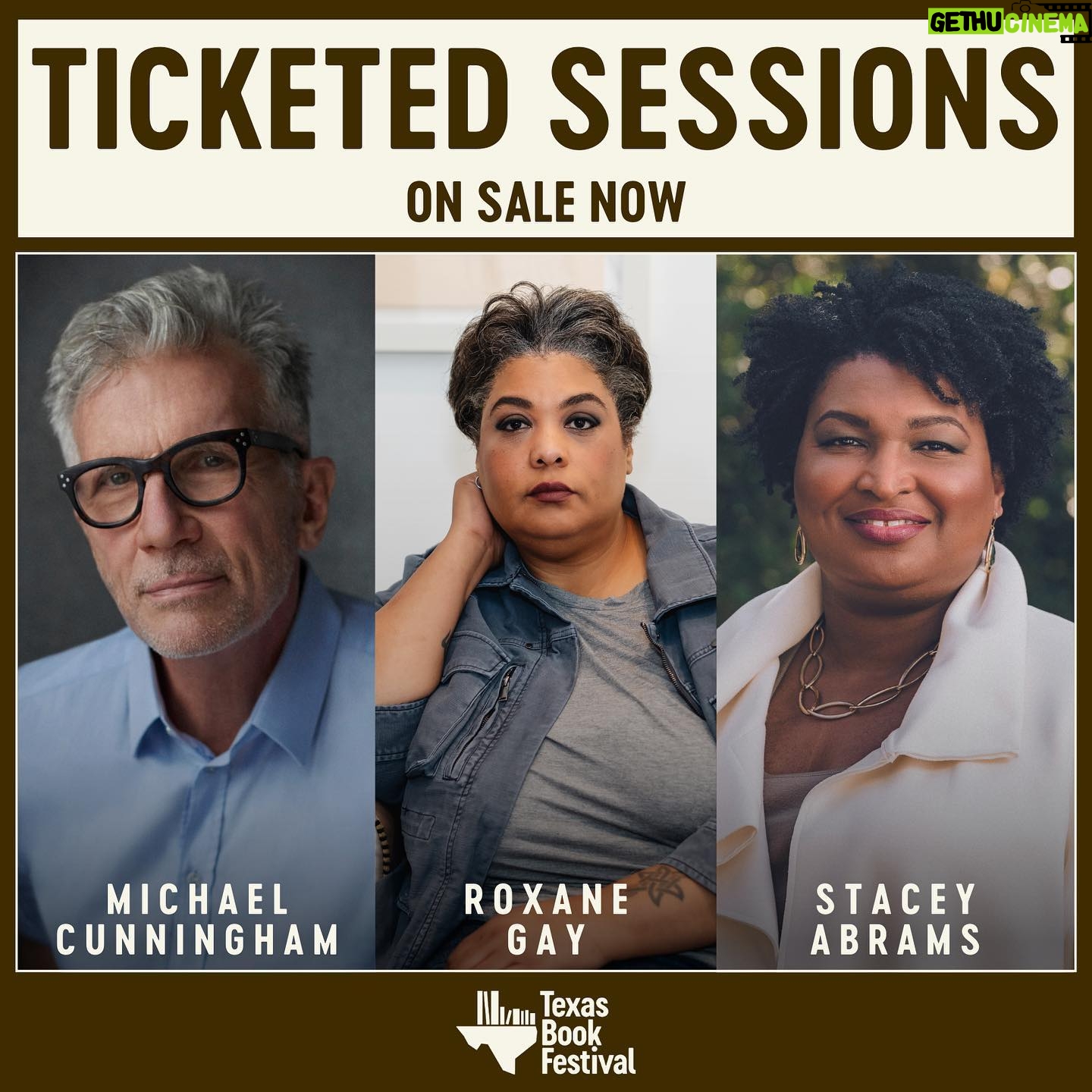 Roxane Gay Instagram - We're elated to share the 2023 Ticketed Sessions for literary superstars Michael Cunningham, Roxane Gay, and Stacey Abrams! Each session ticket includes a copy of the author’s featured Festival book, session admission, and access to the author’s signing line. Proceeds from book ticket sales support the annual Festival and our year-round programs. Learn more and purchase tickets at the link in our bio! 🔗🎟️