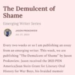 Roxane Gay Instagram - Today in The Audacity's Emerging Writer Series is an excellent essay by Jason Prokowiew about how writing about our trauma can lead us to a new understanding of family, love, and ourselves. Read it here or at the link in my stories: https://audacity.substack.com/p/the-demulcent-of-shame