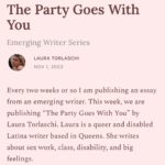 Roxane Gay Instagram - Today in The Audacity's Emerging Writer Series is a fantastic essay by Laura Torlaschi about how love and desire can sometimes become even more complicated when cultivating desire is part of the work you do. Read it here or at the link in my stories: https://ow.ly/ZXLa50Q38ug