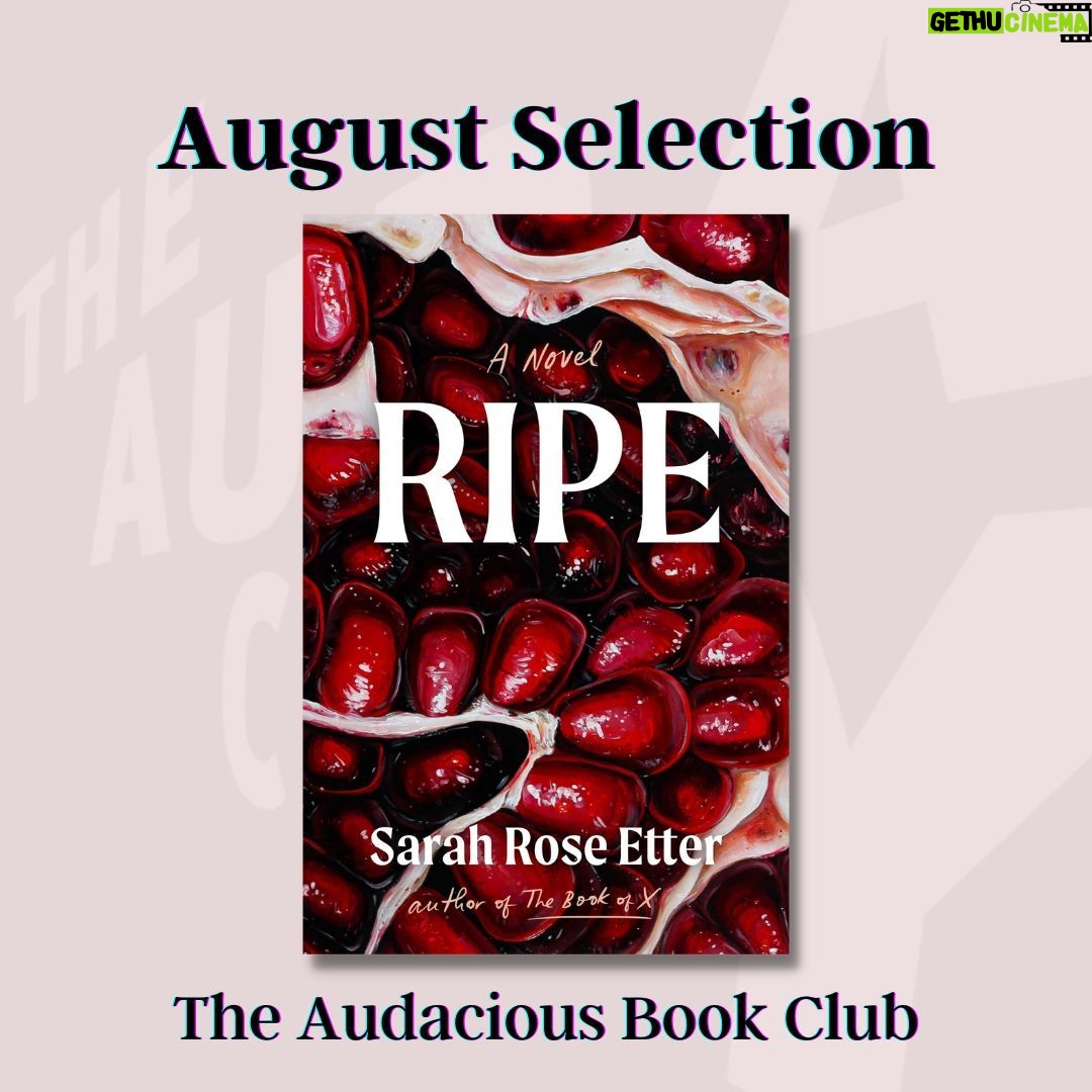 Roxane Gay Instagram - Next month in the Audacious Book Club, we're talking about Ripe by Sarah Rose Etter (@sarahroseetter). I hope you'll join us at The Audacity to discuss this novel and our July selection, which we'll be talking about over Zoom later this month.