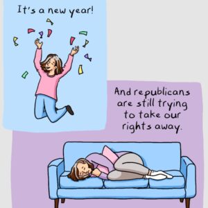Roxane Gay Instagram - This week in my newsletter, a graphic essay by @aubreyhirsch on the year ahead in the ongoing battle for reproductive freedom. Read it here: https://audacity.substack.com/p/new-year-new-fight