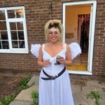 Ruby Barker Instagram - Hercule’s birthday party 🥳 I love fancy dress. Thank you for having me Char 💜🙏🏽🏹🥰