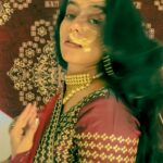 Rupali Wakode Instagram - Blurry … but my favourite 🥹 #selfportrait #lehanga #mobilephotography #seflshoot