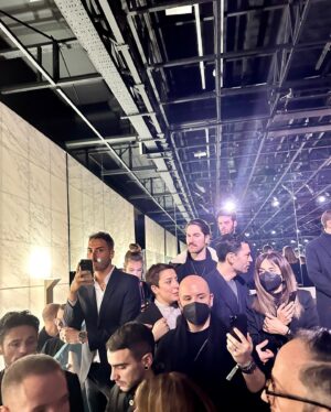Ruth Kearney Instagram - Thank you for having us 🖤  @giorgioarmani @nadiaaltinbas @maryannakearney