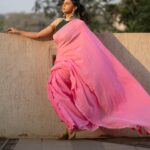Rutuja Bagwe Instagram - 💕💕 saree @bahurupa_ blouse @liiyanna_designs p.c @ashayrtulalwar MUA @riyapanchal.makeupartist jewellery @candies_collection #saree #sareelove #pink #sunset #rutujabagwe