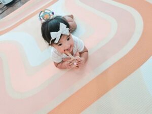Ruzana Ibrahim Instagram - Bismillahimasyaallah

Playtime is the best time of the day for this Little Miss Playful Sunshine right here 🌼

Happy colours for a happy baby, The Lollibly Holiday Playmat @lollibly by @hatcherycribs.my is simply a fuss free, waterproof, spill proof, comfortable and supportive playmat made with TPU foam designed for a more comforting cushioned playtime. It's definitely More Than Just A Playmat.

There will be a 10% off for ALL items on SHOPEE 6.6 Sale happening tomorrow 6.6.23!! Only for one day, mommies and daddies, GO FOR IT! For a more quality experience, Put that smile on your little ones' faces. Happy shopping! 😉