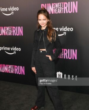 Ryan Kiera Armstrong Instagram - SLAY! Good good FUN! @runsweetheart on @amazonprime Congrats and🙏🏼 @blumhouse for the ride. 😈 💛 to my everyday TEAM @theadinasaur @laneladylane. Couldn’t have done it without you 🥰