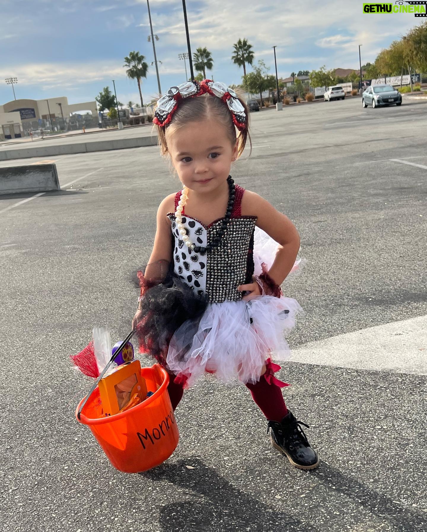 Sabrina Bryan - 8.6K Likes - Halloween 2022 Cruella and her Dalmatians! ❤️🤍🖤 if you know Little Miss Monroe you know that she is OBSESSED with puppies!! In a good way of course! This was the perfect theme for our baby girl’s 3rd Halloween! #comilliamonroe #halloween2022 #cruelladevil #puppycrazy