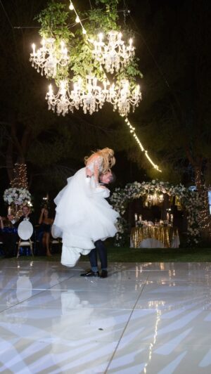 Sabrina Bryan Instagram - Happy 5th year Anniversary to my forever (and favorite) dancer partner. 5 years, 2 babies, and forever to go. We have gone through tough obstacles and learned some huge lessons but we always go back to our vows of choosing each other every day. Looking back on what we’ve created I’m so proud and look forward with what the future has in store for us. Marriage takes a lot of work, we can’t say it’s always easy but it is always worth it. I love you with all my heart! Can’t wait to celebrate on our surprise weekend! 💖👰🏼‍♀️

Also…can I be a bride again!?!? 🤷🏼‍♀️😭

Thank you to all of our family and friends who made this night 5 years ago truly magical in every way! We’ve spent the day showing our babies the dream come true wedding we had, and Monroe was so excited to recognize so many of your faces. We love you! 

I do NOT own the rights to this song it was for dance purpose only…………….
and what a moment it was! 🥰