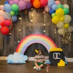 Sabrina Bryan Instagram - Happy St.Patricks Day!! Swipe to see a throw back from last year and how much this little one has grown! #stpattysday #rainbowvibes #wheredidmybabygo 🍀🌈❤️
