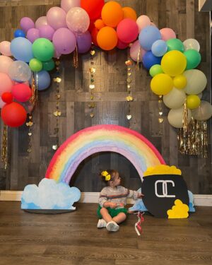 Sabrina Bryan Instagram - Happy St.Patricks Day!! Swipe to see a throw back from last year and how much this little one has grown! #stpattysday #rainbowvibes #wheredidmybabygo 🍀🌈❤️