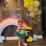 Sabrina Bryan Instagram - Happy St.Patricks Day!! Swipe to see a throw back from last year and how much this little one has grown! #stpattysday #rainbowvibes #wheredidmybabygo 🍀🌈❤️