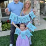 Sabrina Bryan Instagram - We had an Egg-Stra Special Easter this year! #momjoke #someonehelpme 🤦🏼‍♀️ We surprised our family with our baby boys name by playing a Name Game! It was so fun and we are so excited to finally have the perfect name for our little guy! Did anyone else have a hard time naming their baby?!? It was so hard to decide this time around!We are already so in love you Ledger Grey and can’t wait to meet you! 💙👶🏻 #35weekspregnant #ledgergreylundberg #mybabyboy #boymom #ournewestadventure
