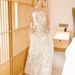Sabrina Ng Instagram - 記錄開心時刻🫧 Makeup/ @hulda_mua 💓 & @guerlain Hair/ Chorus Ko Stylist/ @exactly.the.sam 💞 Dress/ @eliesaabworld Jewellery/ @chopard Heels/ @louboutinworld