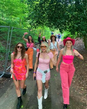 Sacha Parkinson Instagram - Her last rodeoooo 😝🪩🤙🏼 The plus side to my best friend having a (majorly) delayed wedding is getting to celebrate her TWICE 😝💕 B-fest 2.0 - what a weekend. You’re so loved my beautiful friend. Let the countdown begin 🥹🤍