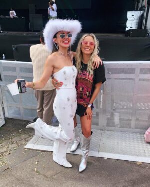Sacha Parkinson Instagram - Her last rodeoooo 😝🪩🤙🏼 The plus side to my best friend having a (majorly) delayed wedding is getting to celebrate her TWICE 😝💕 B-fest 2.0 - what a weekend. You’re so loved my beautiful friend. Let the countdown begin 🥹🤍
