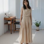 Sachika Nitta Instagram - マット艶な生地がドレープで柔らかく揺れるのが素敵🍃 昨年に続き、今年もPOPUPで売り切れになった人気アイテムです🥟🥟 明日19:30IG LIVE、20:00販売です♡ #VALLAN #VALLAN_2024ss