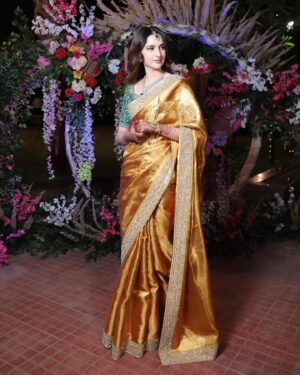 Sadia Khateeb Instagram - Sari ki sari mai saree mei 🧚‍♀️

@swathiveldandi_official 
styled by - @shrushti_216 
Photographer - @storiesbythedal @faisalbhat111 🌸
Hmu - @sana_chouhan_ 
Accessories- @nidhisablokjewellery @colatchofficial