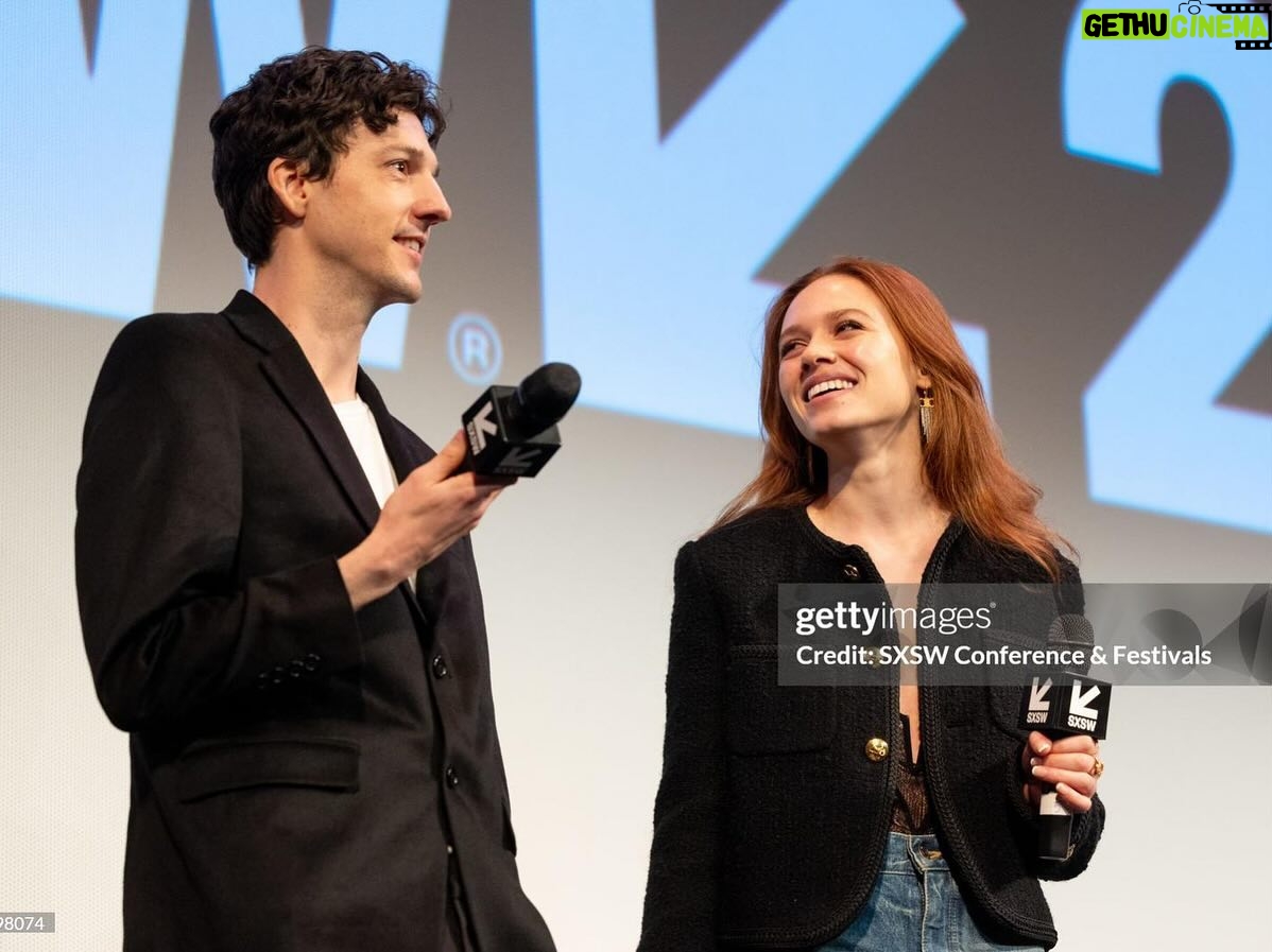 Sadie Soverall Instagram - Arcadian premiere at @sxsw ! Wow what an incredible few days- I’m so grateful to everyone who made it possible for me to be there to support this wonderful film! Austin is the most beautiful city I’m definitely coming back ( ps, as a huge impractical jokers fan this was the cherry on top of a phenomenal weekend ) Find Arcadian in theatres from April 12th ! 🪳🏌️🌌 Thank you ! @personalpruk @ruby.phet @nataliesdays @celine @annahcstyle HMU ❤️ @ariel_beautyco @sophiaartistry