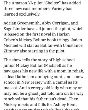 Sage Linder Instagram - I am so thrilled to be a part of the ‘Shelter’ cast!!🙉😊

I could not hype up this team enough, I’m so grateful to work alongside such talented and kind people🦋

@harlancoben 
@patriciacardosofilm 
@charc0b 
@mgmstudios 
#RolaBauer #Stevenjohnson
#AndrewSaxe 

An endless thank you to my powerhouse reps Melissa and Shannon @dacosta_talent and Allan Griftka @ Alchemy Entertainment. I’m so grateful for y’all!!❤️‍🔥