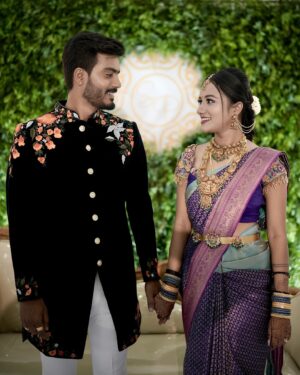 Sahana Shetty Instagram - Happily married for a year♥️
Here’s to you and to us, now and forever..! 
Happy anniversary prathaaaa😘✨

#sahanian #sahana_shetty #couple #anniversary 
 #prana🥳 #love
