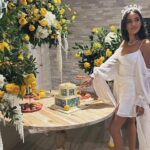 Sahar Golestani Instagram - I had the most ✨magical✨ italian themed bridal shower 🍋. I was really showered with love, I’m so lucky to have such wonderful friends 💙💛 4 more days till the big day! . . Special thanks to @itssabzi my little hostess and visionary. @officialavamae for the most beautiful backdrop and @rimafakih for helping bringing it all to life 💛 also still drooling over my caviar table 🤤