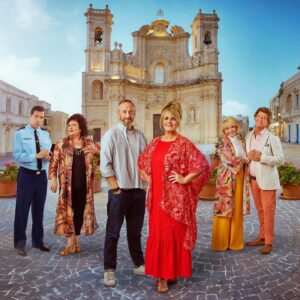 Sally Lindsay Instagram - It wouldn’t be Christmas without The Madame Blanc Mysteries.

We are delighted to share our Christmas special will air on Friday 22nd December at 9pm on @channel5_tv!

As Sainte Victoire prepares for the holidays, Judith and Jeremy invite Jean, Dom, Caron and Gloria to the spooky Hotel Sanguinet for a murder mystery night. What could possibly go wrong?

#TheMadameBlancMysteries #TV #Drama #My5 #Channel5